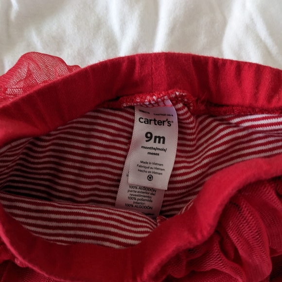 3/$20 Carter's Valentine's tutu outfit 9m - Picture 3 of 5